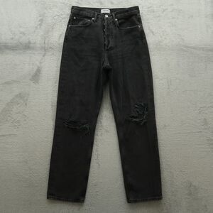 AGOLDE Jeans Women's Size 25 Gray High-Rise 90's Straight 29" Inseam Distressed